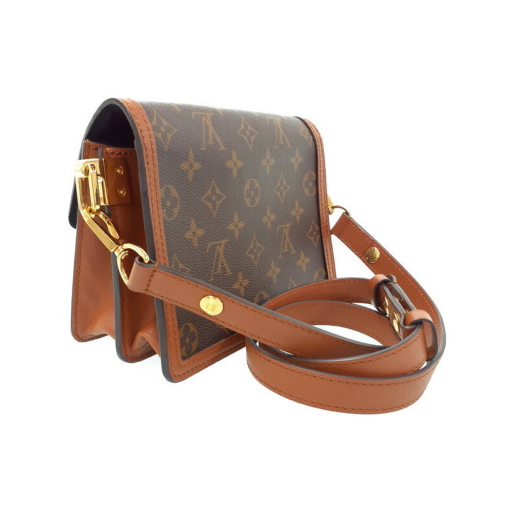 Louis Vuitton Leather Reverse Shoulder Dauphine Brown Monogram Bag